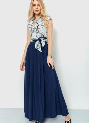 Платье с цветочным принтом  цвет сине-мятный 230r79