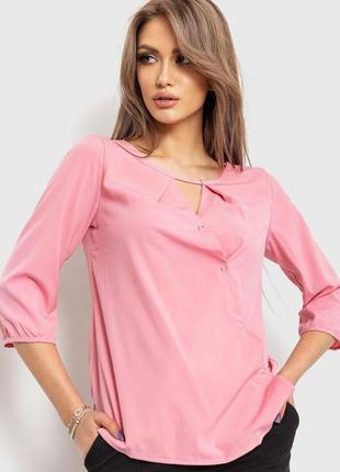 Блуза однотонная  цвет розовый 230r90