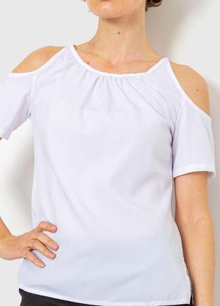 Блуза однотонная  цвет белый 230r93