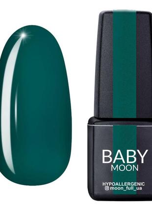 Гель-лак baby moon green sea gel polish, 6 мл №04 темный изумруд
