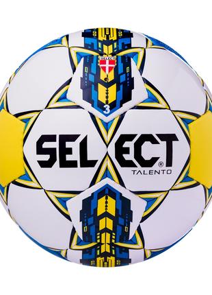 Мяч футбольный SELECT Talento (smpl) біл/син/жовт, 3