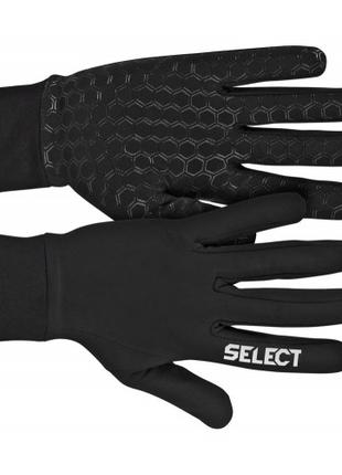 Перчатки игровые SELECT Players gloves (009) черный, 5 (3XS)