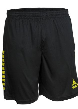 Шорты SELECT Spain player shorts (959) черный/желт, 8 лет