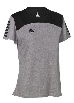 Футболка SELECT Oxford t-shirt women (224) серо/черный, L