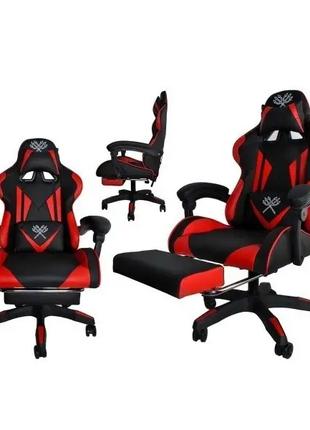 Ігрове крісло для геймерів Malatec 124 чорно-червоне шкіра еко