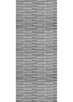 Самоклеющаяся 3D панель кладка серебро Sticker Wall 3080х700х5мм