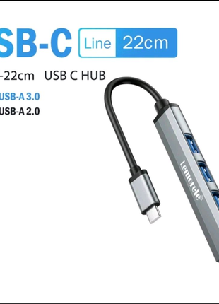 USB Hub 3.0 Type-c 4 Порти, Хаб