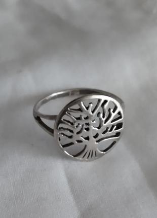 Серебряное кольцо дерево жизни