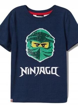 3-4 крутезна футболка h&amp;m lego ninjago с реверсными пайетк...