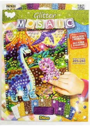 Набір для творчості "Блискуча мозаїка: Динозаврики"