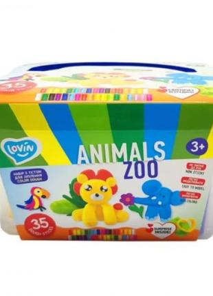 Набір тіста для ліплення "Zoo animals box"