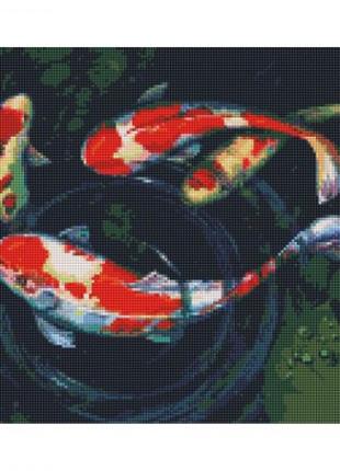 Алмазна мозаїка "Грайливі рибки" 40х50 см