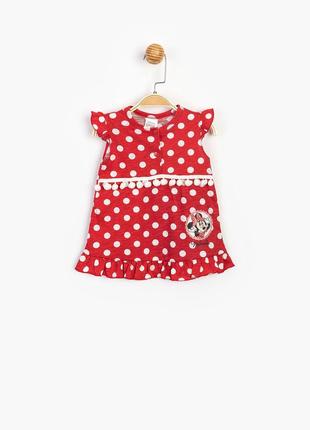 Платье «Minnie Mouse, 9-12 мес, 74-80 см, красное». Производит...