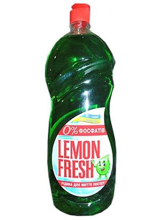Рідина для миття посуду 1,5 л (Lemon fresh зелений) ТМ GOLD DROP