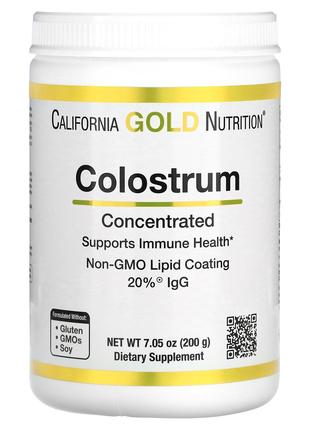 California Gold Nutrition, молозиво в порошку, концентрат, 200 г