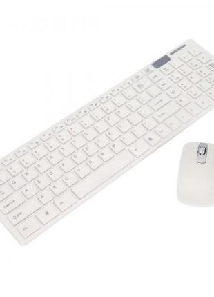Беспроводная клавиатура и мышь (комплект) K-06 Белый