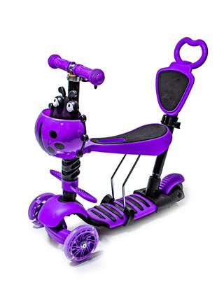 Самокат Scooter "Божья Коровка" 4в1 Фиолетовый