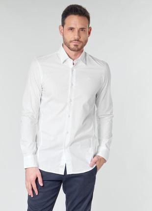 Классическая белая рубашка  slim fit raw g star