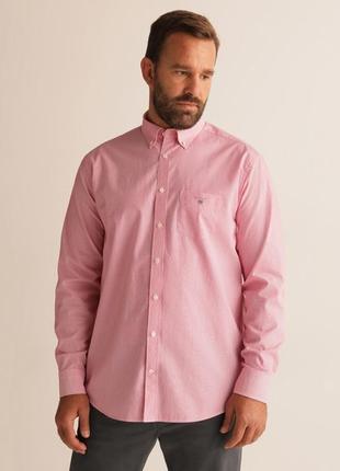 Розовая рубашка gant