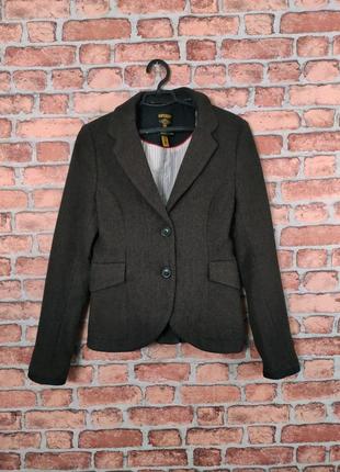 Твидовый шерстяной пиджак пальто superdry