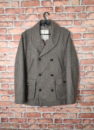 Офигенное шерстяное короткое мужское пальто куртка jasper conran