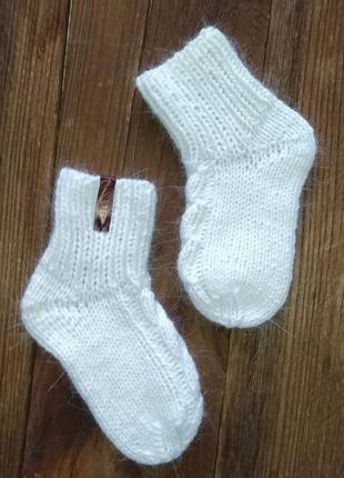 Детские шерстяные носочки - вязаные носки из пуха норки - зимн...