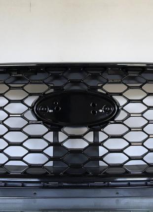 Решетка переднего бампера верхняя Ford Edge 2019 ST чёрная сот...