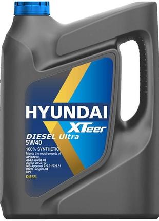 Моторное оригинальное масло HYUNDAI XTeer DIESEL Ultra 5W-40