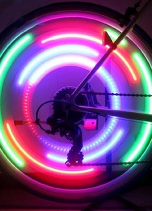 Крутые фонарики подсветка на шпицы колес велосипеда