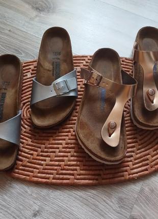 Ортопедические кожаные шлепанцы birkenstock 37 р оригинал вьет...