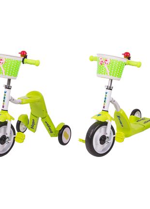 Триколісний самокат для дітей 2в1 WORKER Blagrie - зелений