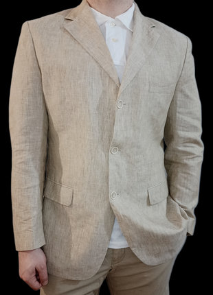 Massimo dutti пиджак лен