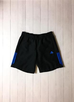 Мужские черные спортивные футбольные шорты adidas адидас с лам...