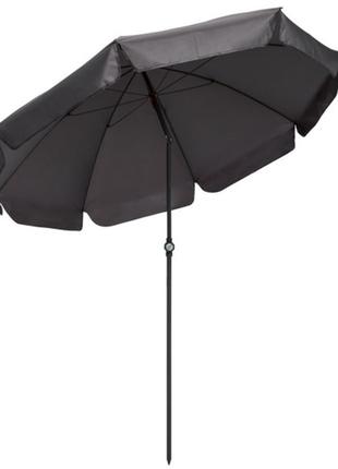 Большой пляжный зонт с тефлоновым покрытием Ø180 см Livarno серый