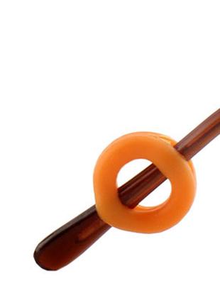 Фиксаторы - стопперы заушников для очков круглые ( оранжевые )