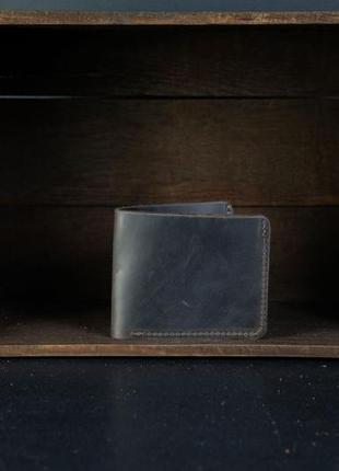 Кожаный кошелек портмоне компакт винтажная кожа цвет шоколад