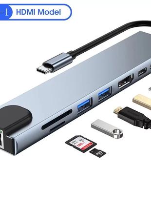 USB разветвитель для MacBook Type-C на 8-Port USB TypeC 3.0 Mi...