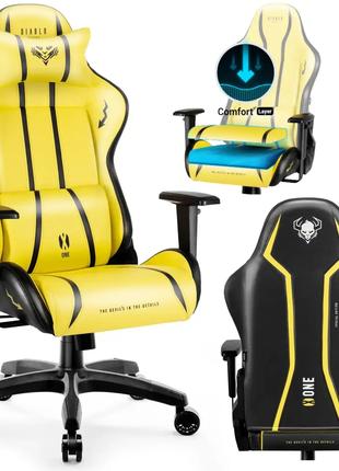 Геймерское кресло Diablo Chairs X-One 2.0 Normal Size желтое