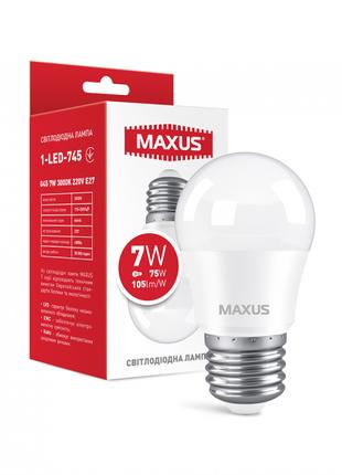 Лампа світлодіодна MAXUS 1-LED-745 G45 7W 3000K 220V E27