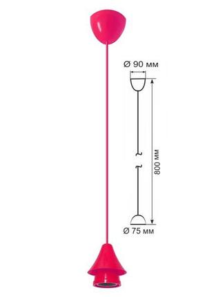 102 підвіс, стельовий, 60W, рожевий, Е27