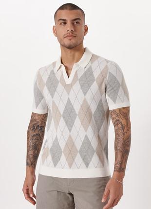 Легкий свитер-поло Abercrombie & Fitch с короткими рукавами L,XL
