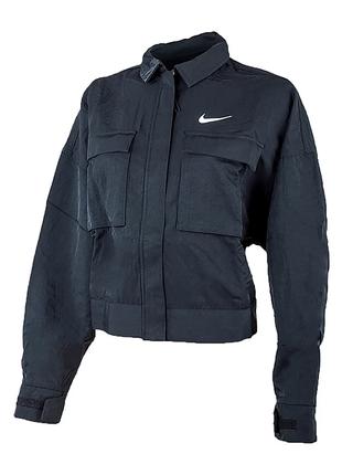 Женская Куртка Nike ESSNTL WVN JKT FIELD Черный S (DM6243-010 S)