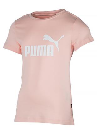Детская Футболка Puma ESS Logo Tee Персиковый 128 (58702966)