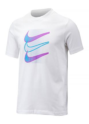 Мужская Футболка Nike M NSW TEE 12MO SWOOSH Белый 2XL (DZ5173-...