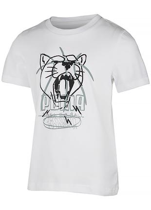 Детская Футболка Puma BASKETBALL Tee Белый 128 (53846702)