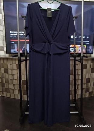 Женское платье миди большого размера сайз плюс, 54-56