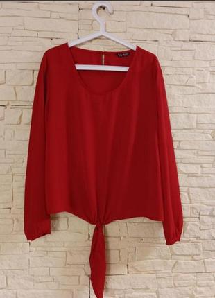 Женская блуза,топ,красного цвета, из софта,большой размер 52-54