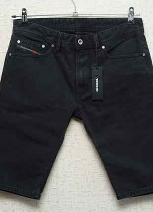 Мужские джинсовые шорты diesel черного цвета.