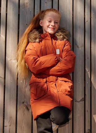 Зимнее пальто пуховик удлиненная куртка legowear для девочки р...