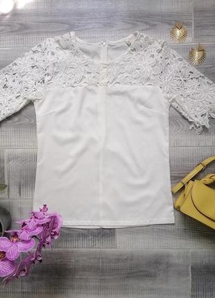 Красивая нарядная летняя ажурная  блуза кружево